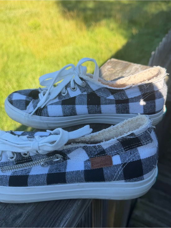 Blowfish Shoes - Blowfish Malibu Buffalo Plaid Sherpa Lined Zip Lace-Up Sneakers